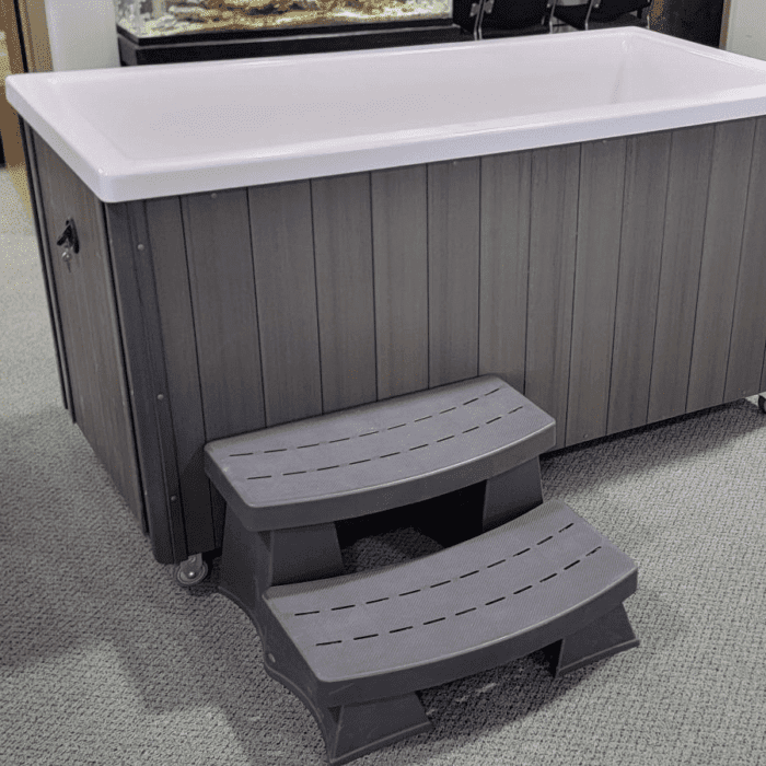 Gray Portable Baptistry with Steps